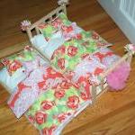 American Girl Doll Bed - Spring Roses Trundle Bed..